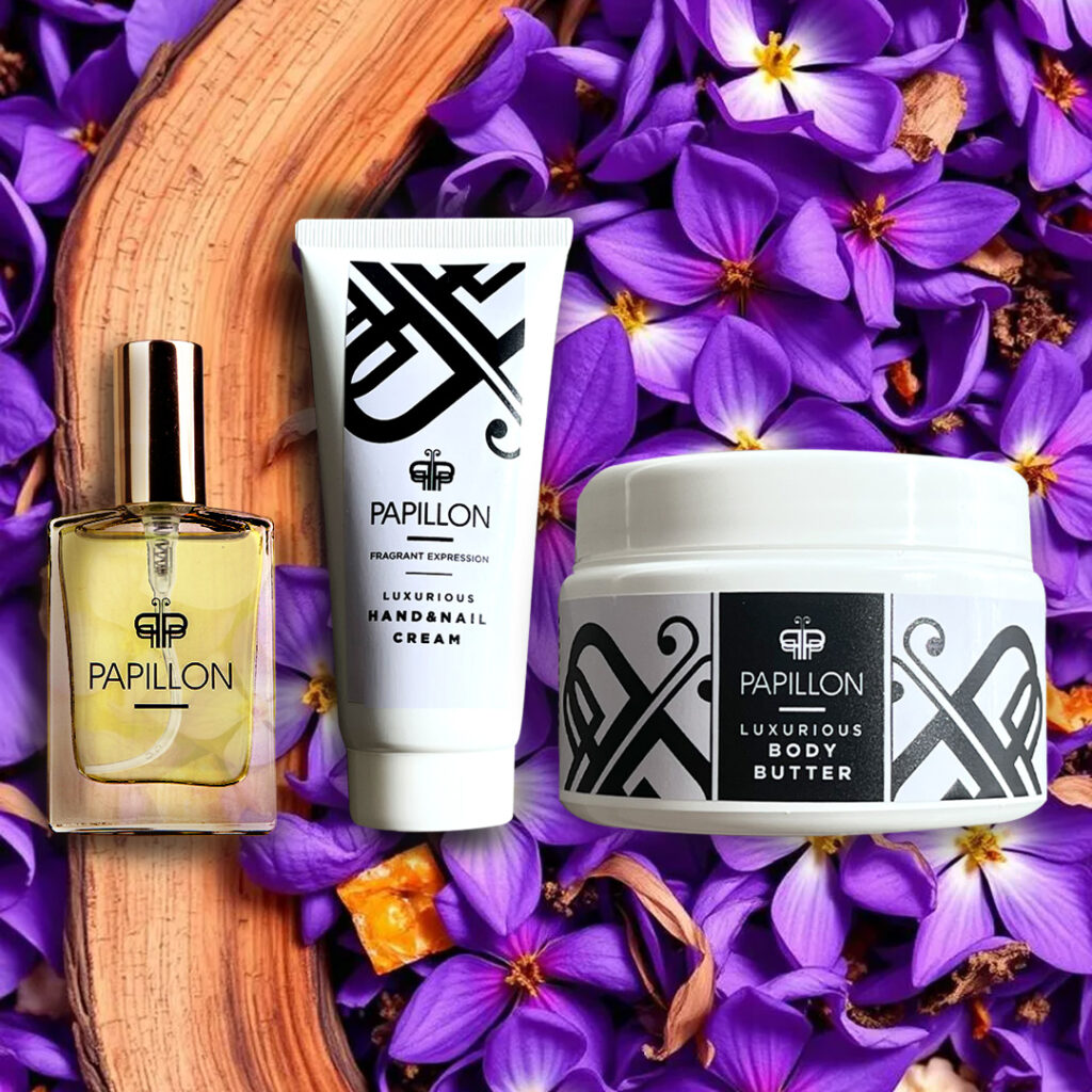 F43 Aura Combo - Perfume + Hand & Nail + Body Butter inspired by Alien (Thierry Mugler) — Papillon Perfumes South Africa 30ml